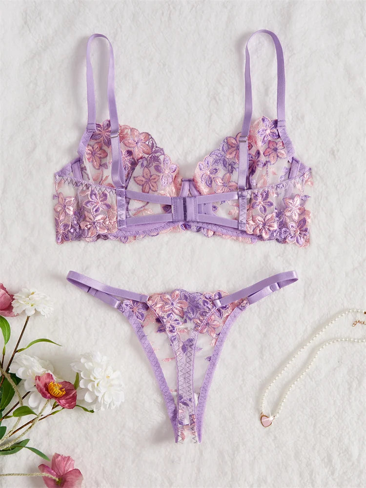 Enchanted Desire Floral Lingerie Set