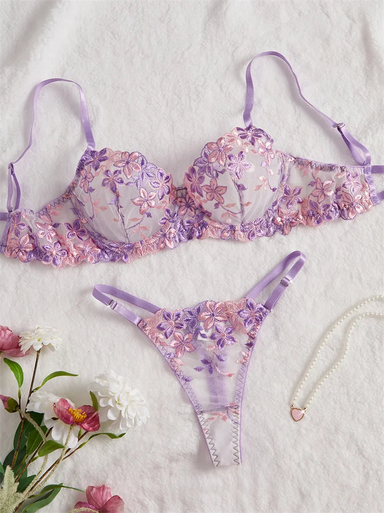 Enchanted Desire Floral Lingerie Set
