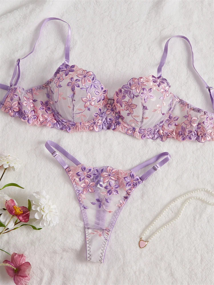 Enchanted Desire Floral Lingerie Set