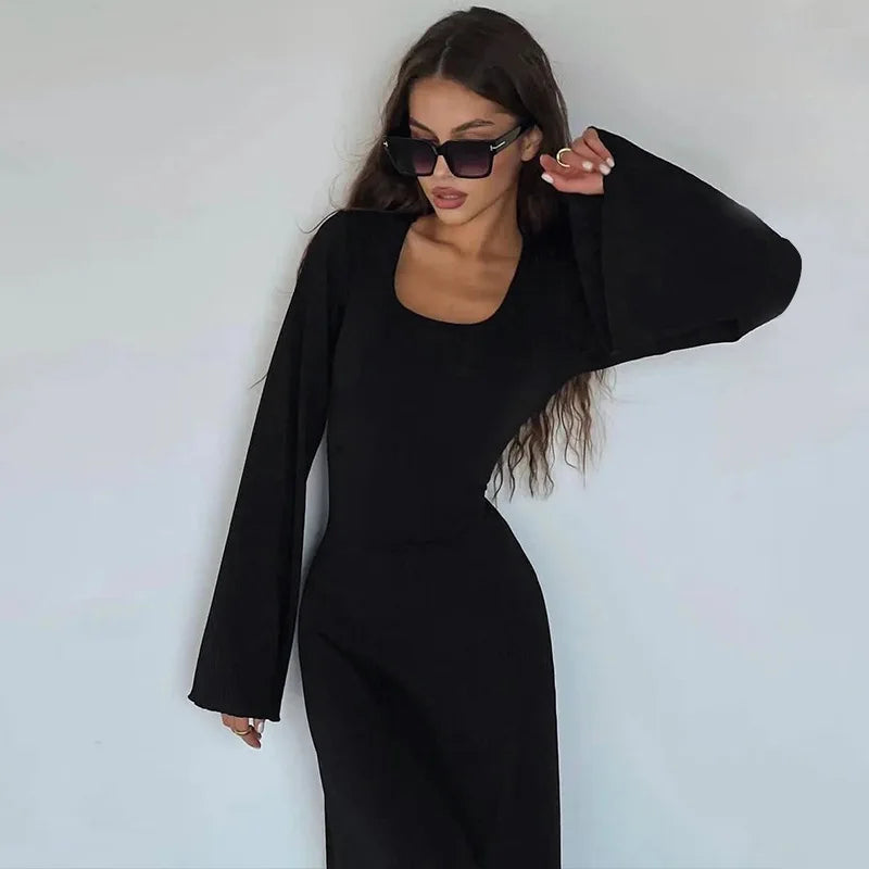 Mystique-Sexy Long Sleeve Women Dress