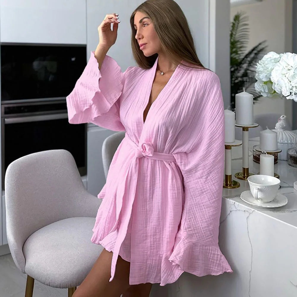 Flowing Dream- Crepe Cotton Pajama Set