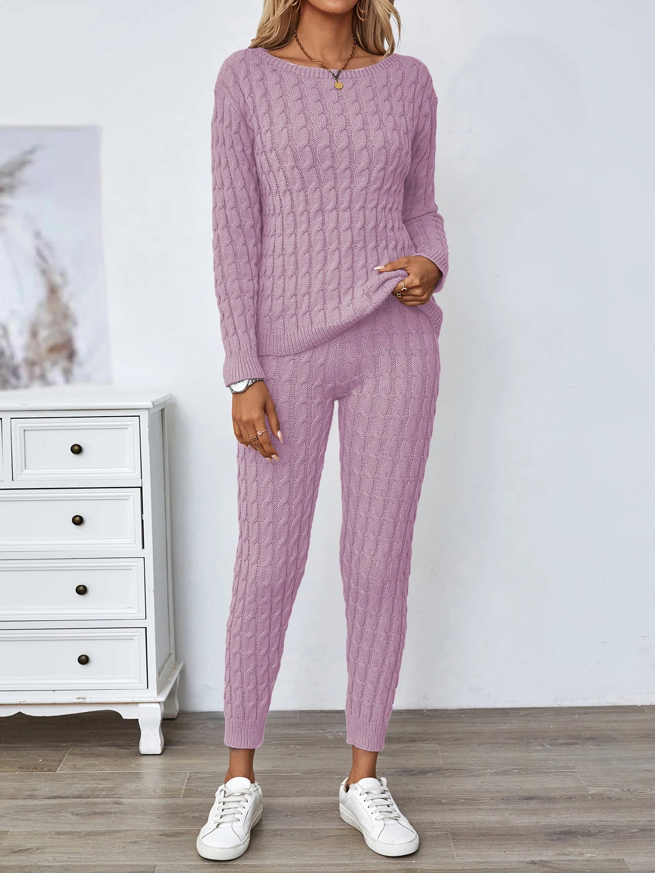 Soft Whisper- Knitted Two Piece Set