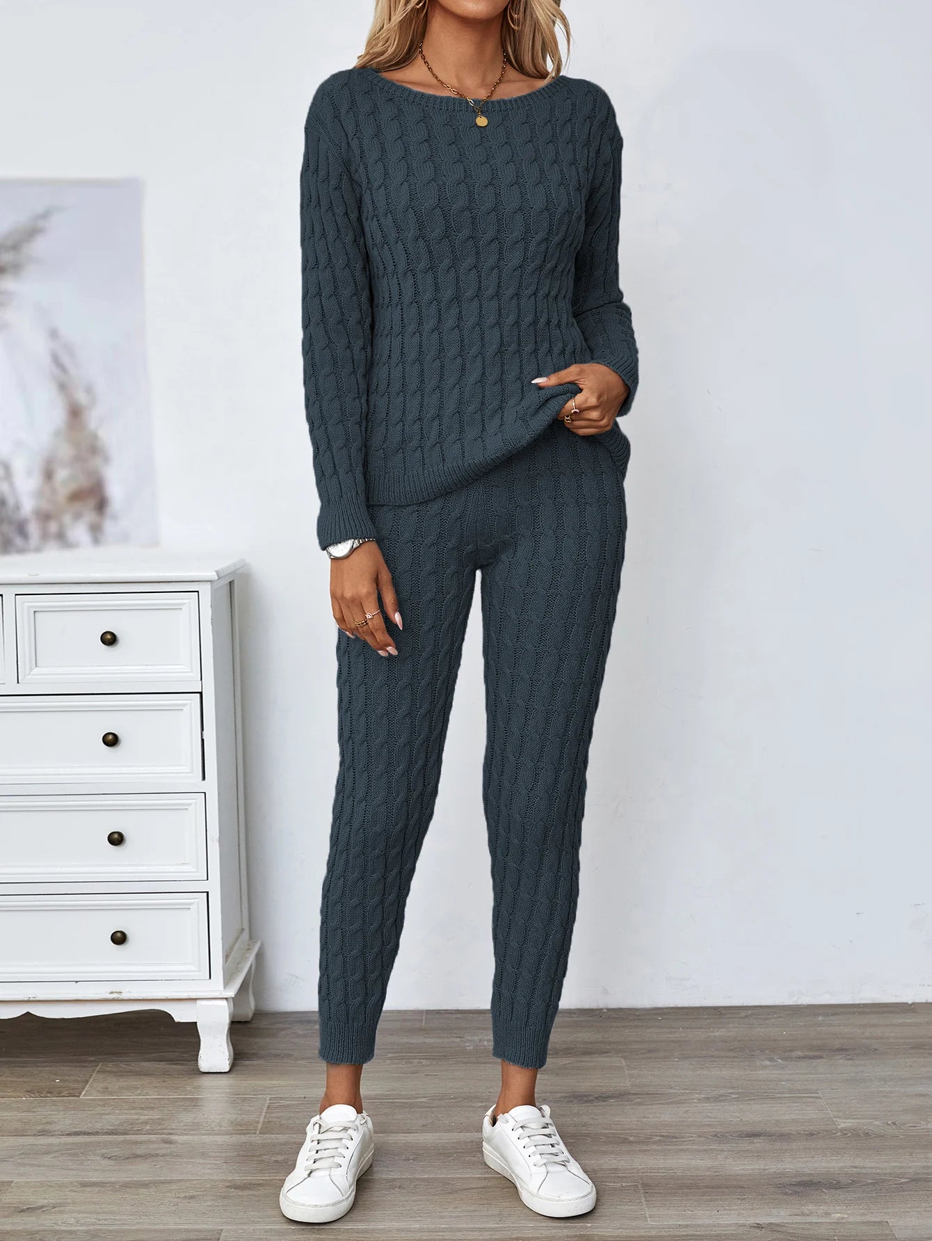 Soft Whisper- Knitted Two Piece Set