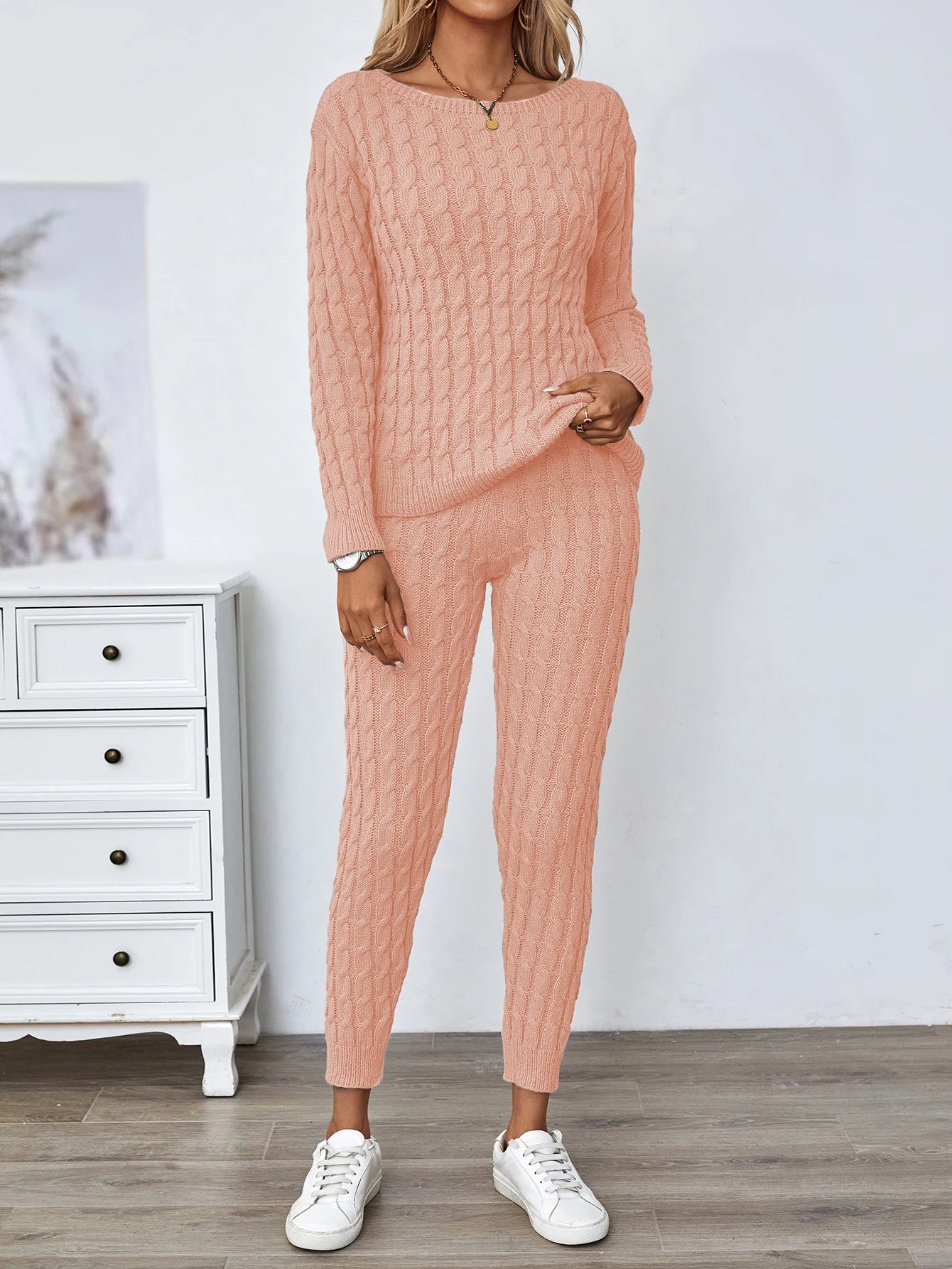 Soft Whisper- Knitted Two Piece Set